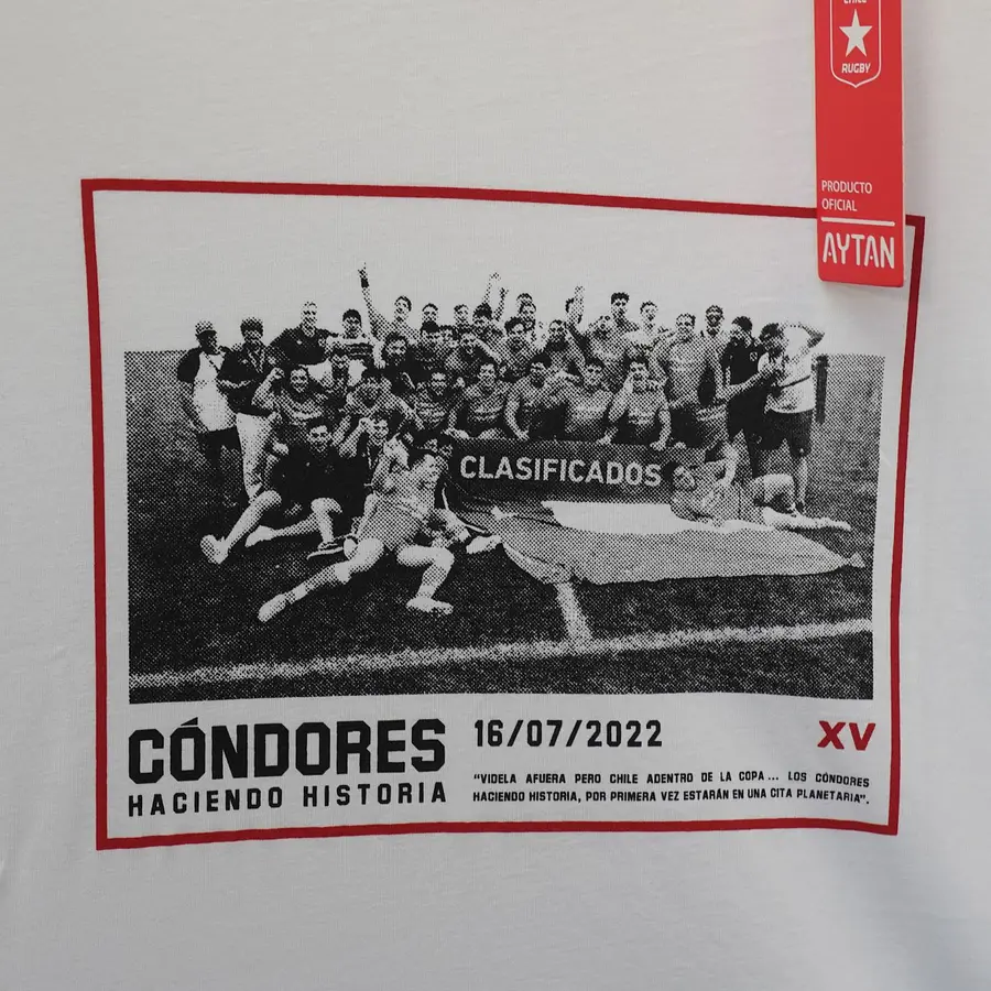 Polera Urbana Cóndores Clasificados Niños BLANCA