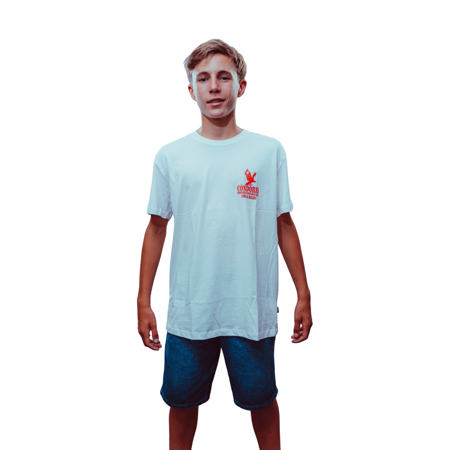 Polera Urbana Niños Cóndores Classic Blanca