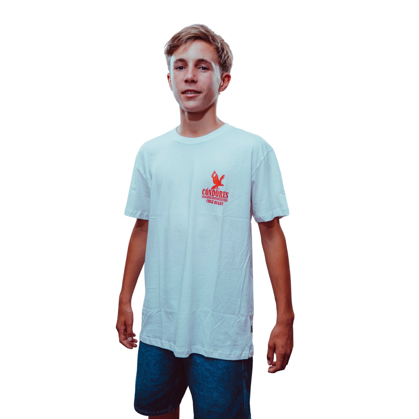 Polera Urbana Niños Cóndores Classic Blanca