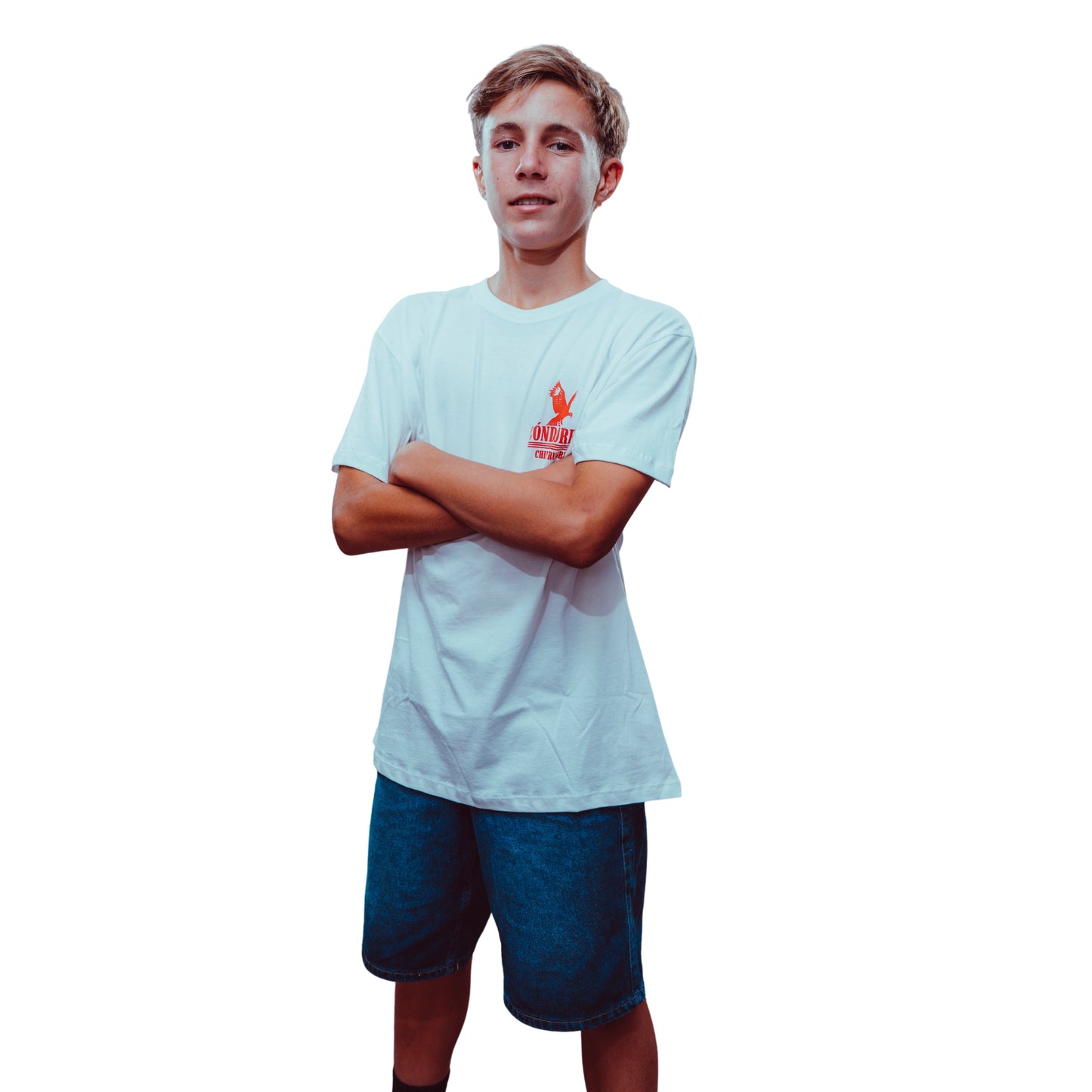 Polera Urbana Niños Cóndores Classic Blanca