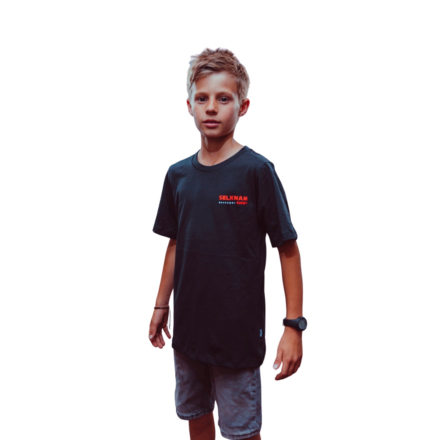 Polera Urbana Niños Selknam Tribal 2026 Negra