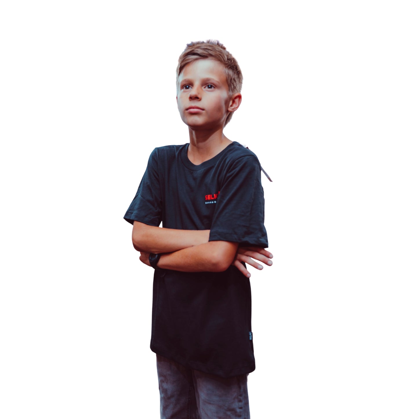 Polera Urbana Niños Selknam Tribal 2026 Negra